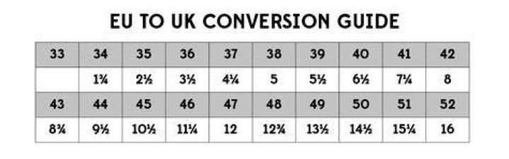 What is EUR 43 in UK size?