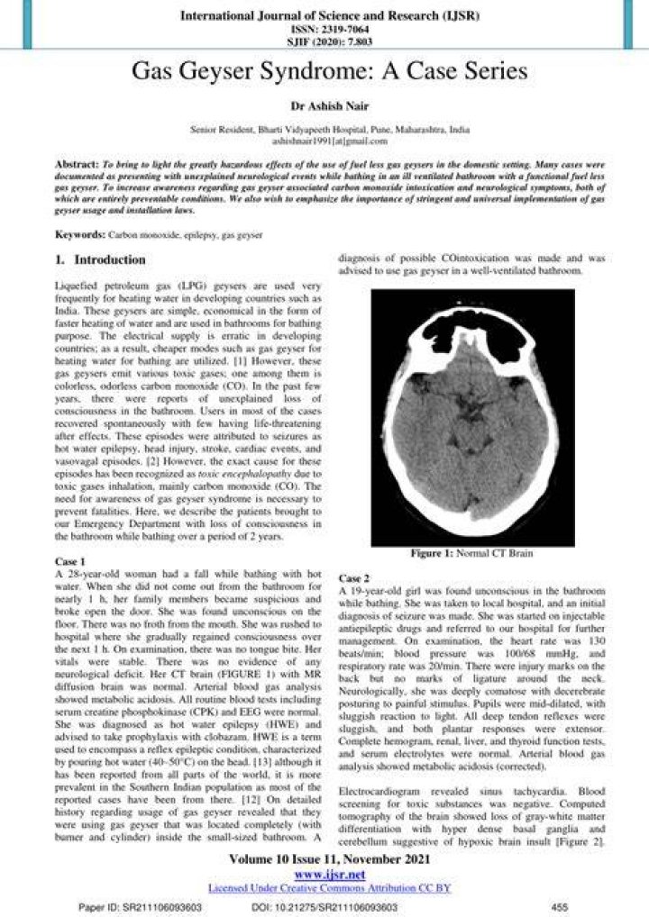 What is gas geyser syndrome?