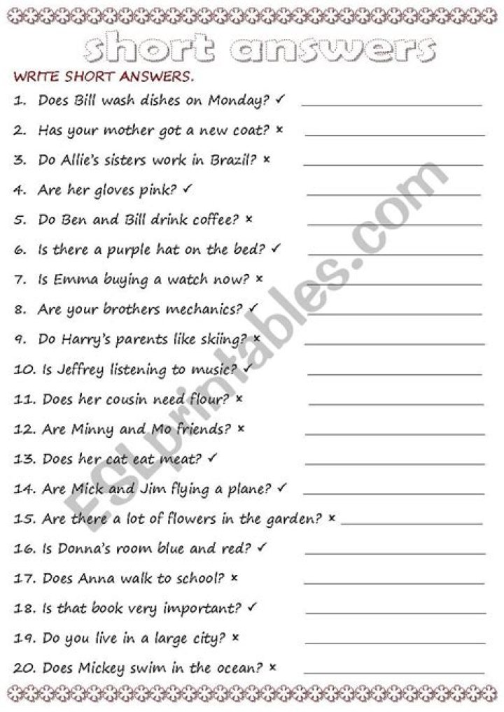 What is simple short answer?