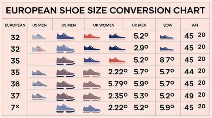 What is size 13 shoe in Europe?