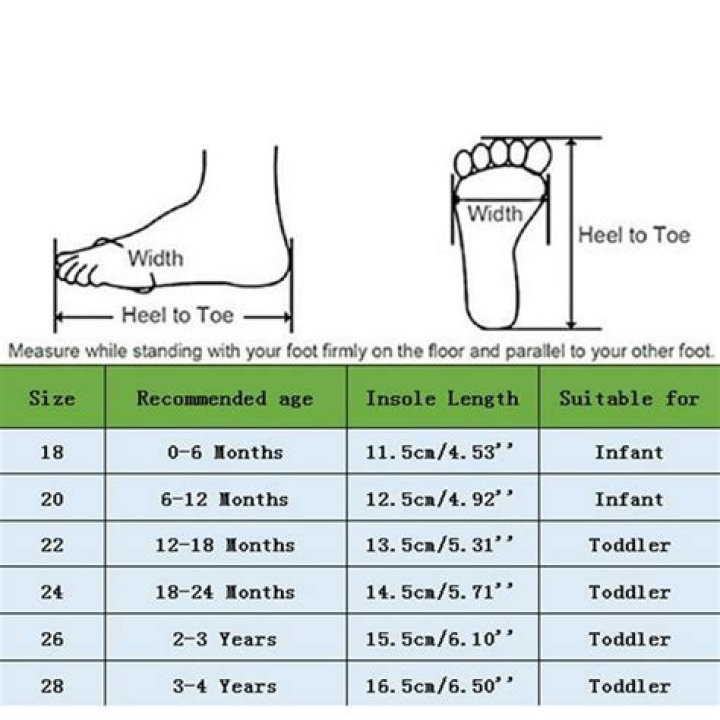 What is the average baby shoe size?
