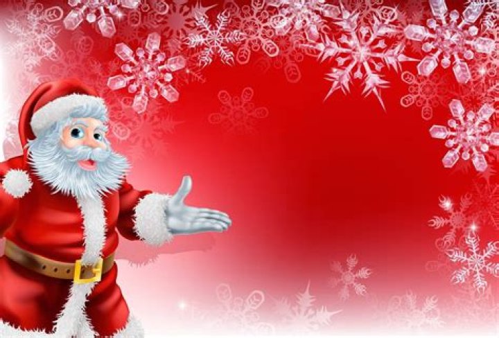 What is the background of Santa?