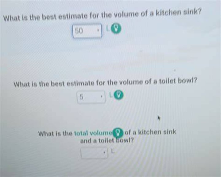 What is the best estimate for a toilet bowl?