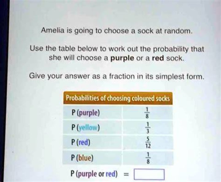 What is the probability of choosing a red sock?