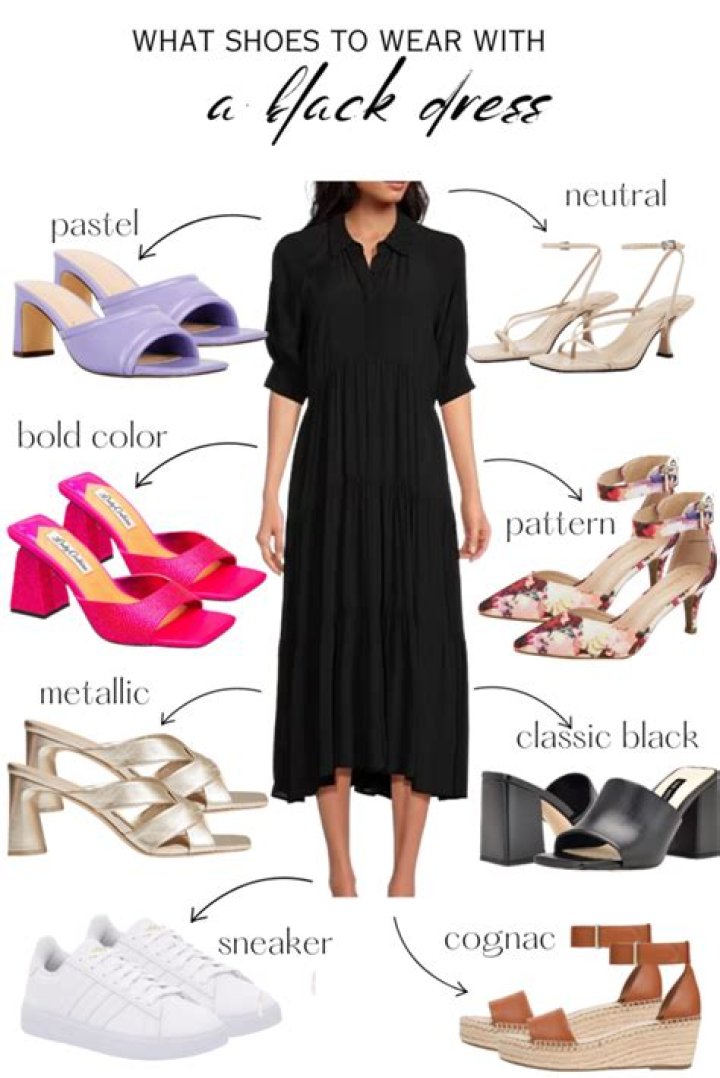 What kind of shoes to wear with a black dress?