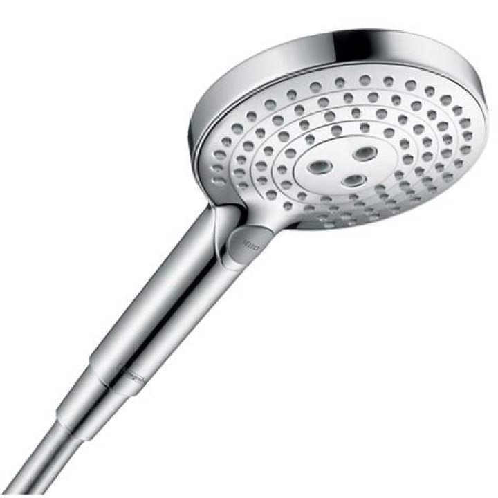 What kind of shower head does Raindance select?