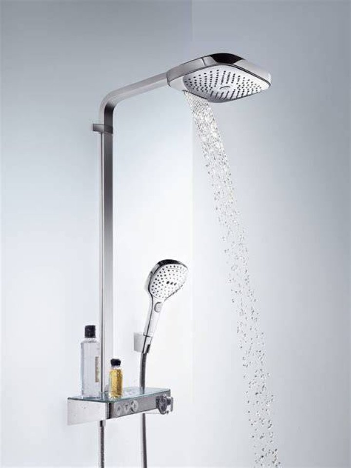 What kind of shower system does Hansgrohe use?