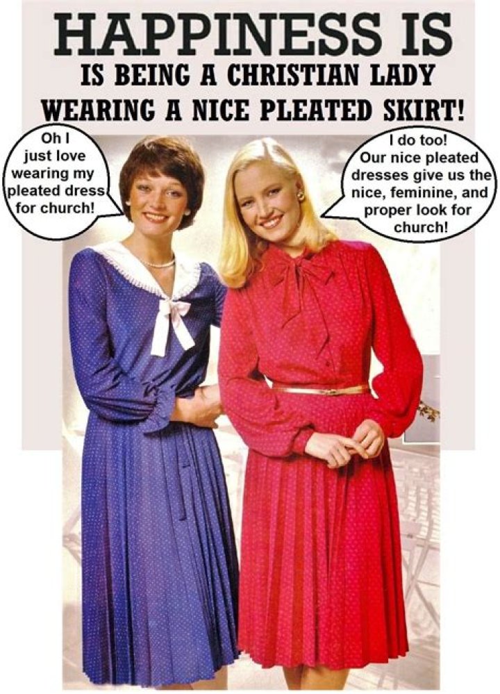 What religion makes you only wear skirts?