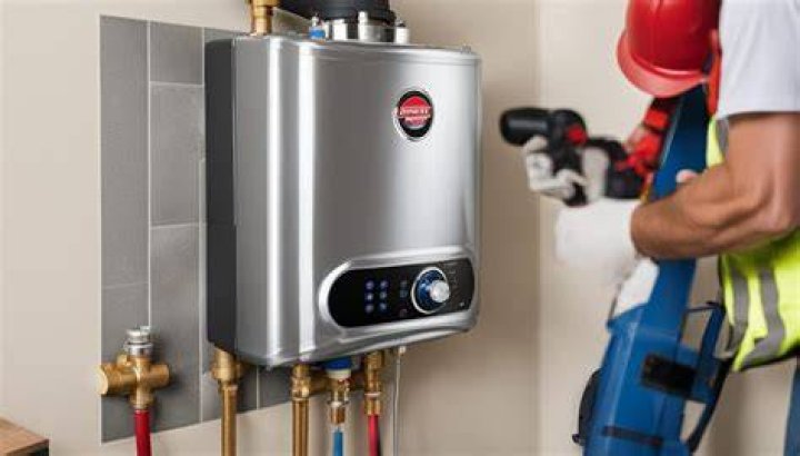 What should a tankless water heater be set at?