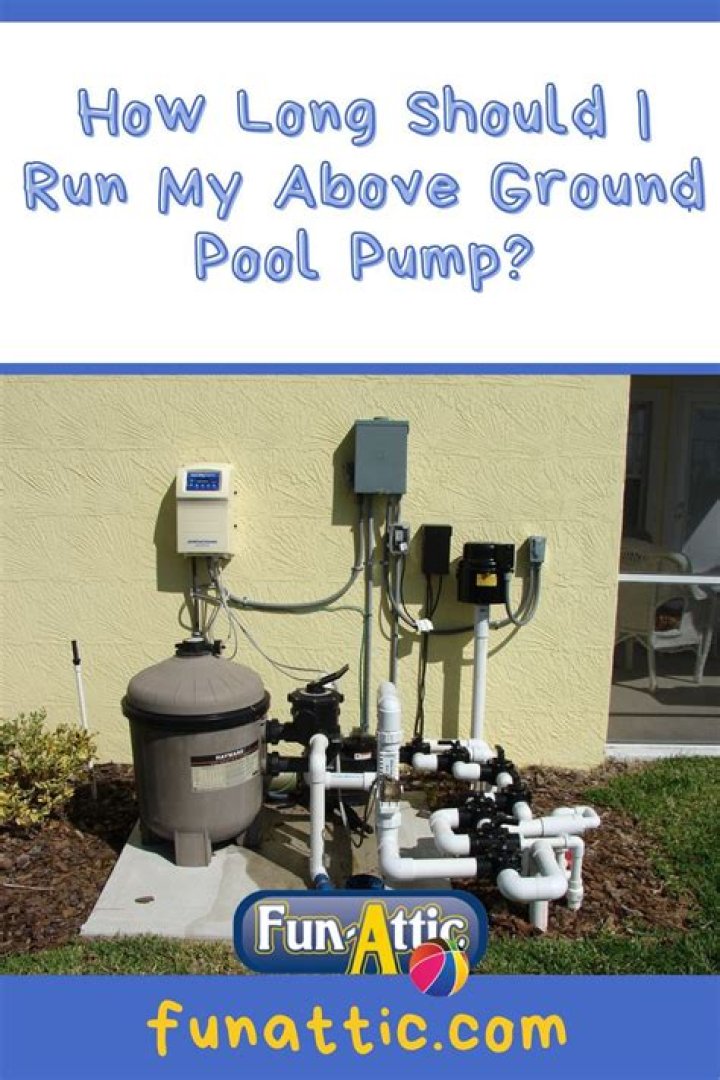 What should I do if my pool pump is above ground?