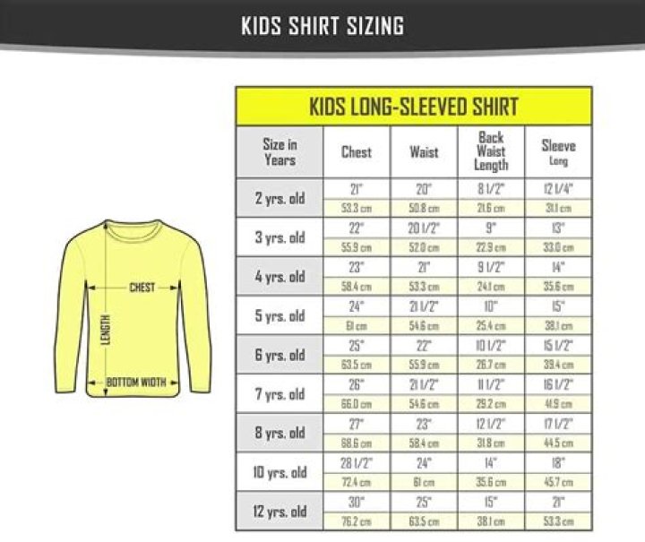 What size t-shirt does a 6 year old wear?