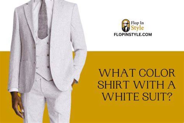 What suit color goes well with white dress?