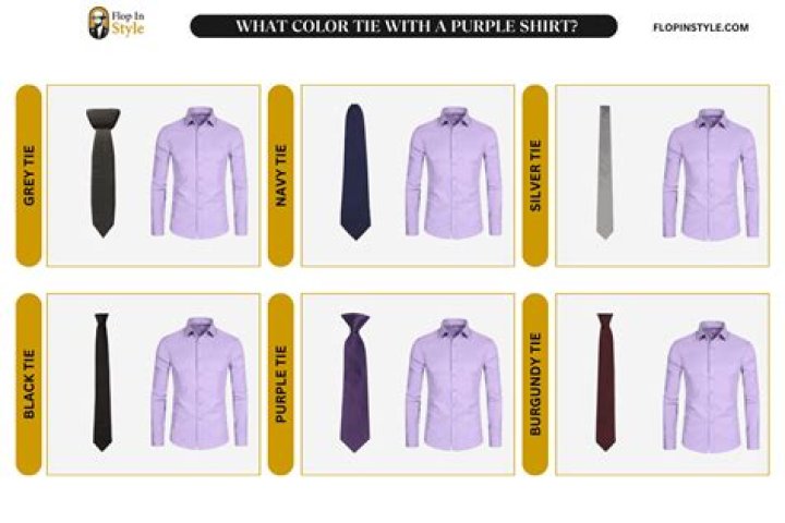 What tie color goes with a purple shirt?
