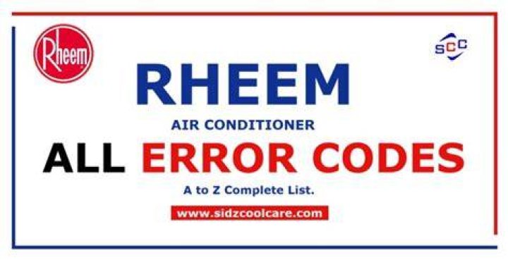 What to do when you get an error code on your Rheem air conditioner?