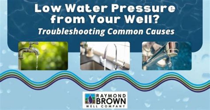What to do when your water pressure is low in your well?