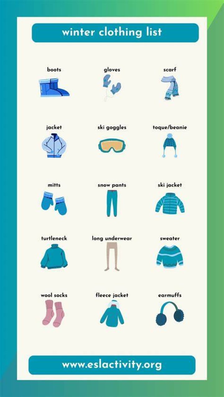 What type of clothes are best suited for winter?