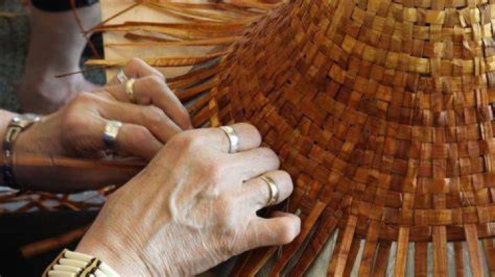 What was cedar bark weaving used for?