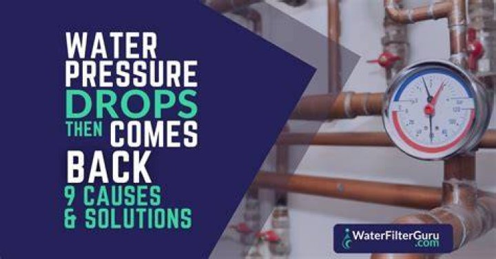 What would cause hot water pressure to drop?