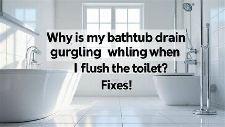 When I flush my toilet the bathtub drain gurgles?