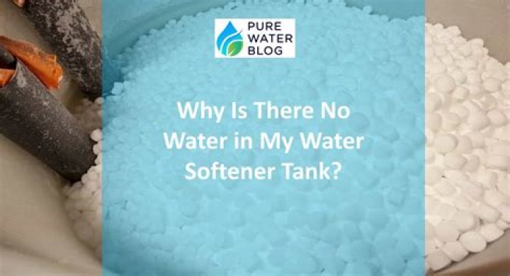 When is there no water in a water softener tank?