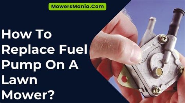 When to replace fuel pump on Kohler riding mower?