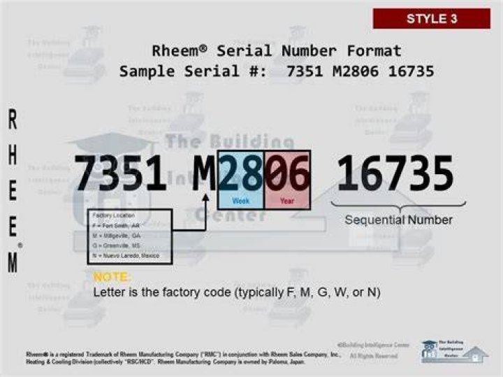 Where can I Find my Rheem serial number?