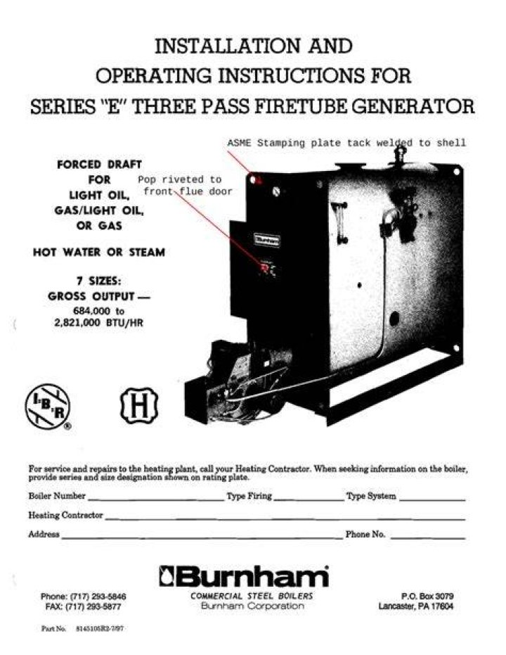 Where can I get a Burnham heater manual?