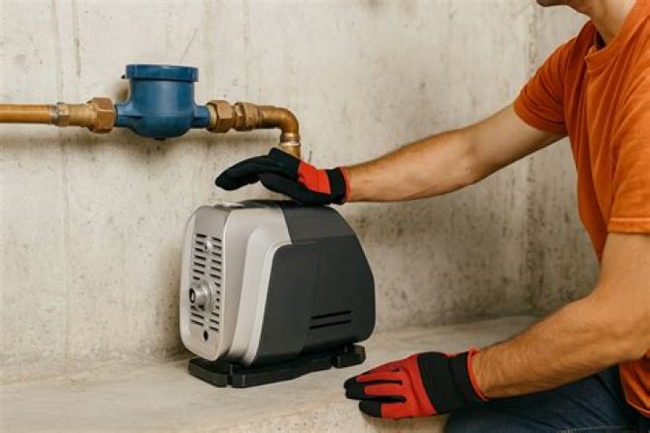 Where should a booster pump be placed?