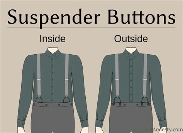 Where should suspender buttons be placed?