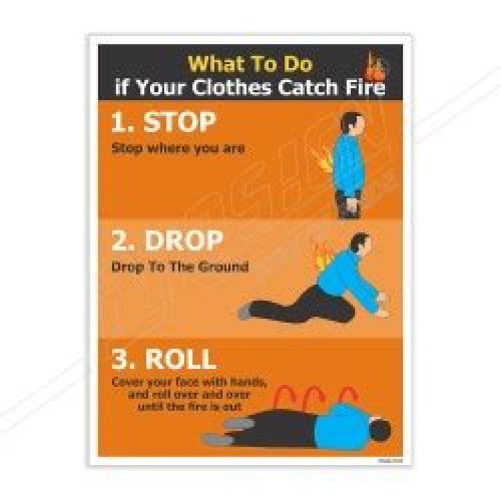 Which cloth does not catch fire?