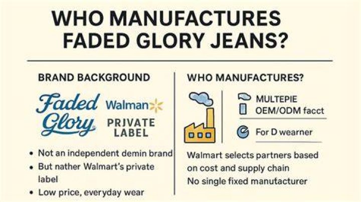 Who manufactures Faded Glory?
