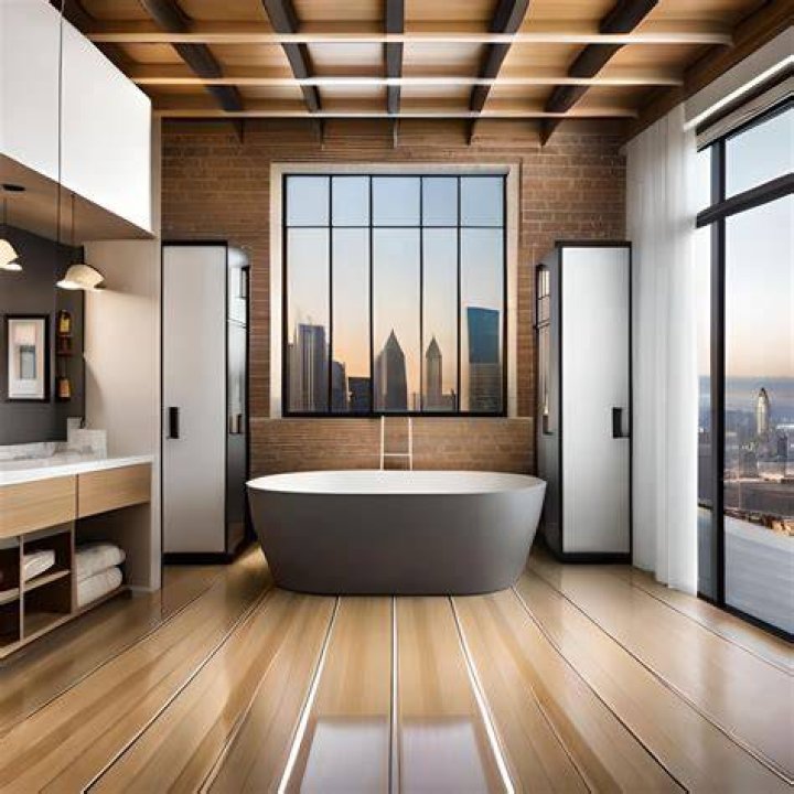 Who was the designer that took the tub out of the bathroom?