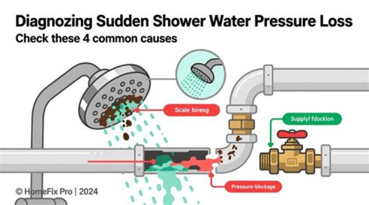Why did my shower water pressure decrease?
