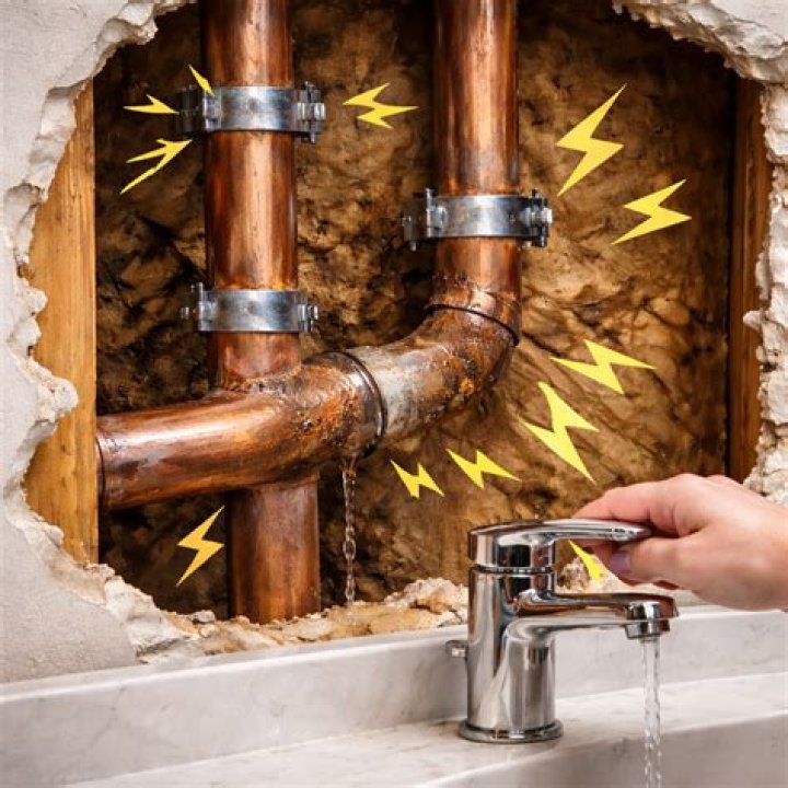 Why do my pipes make noise when water is on?
