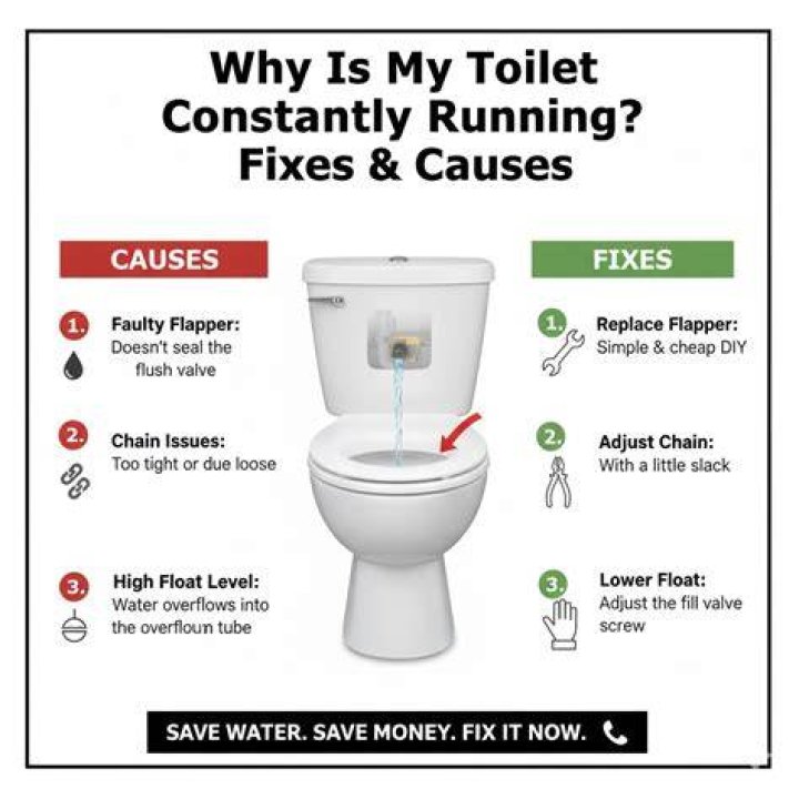 Why does my toilet keep running when not in use?