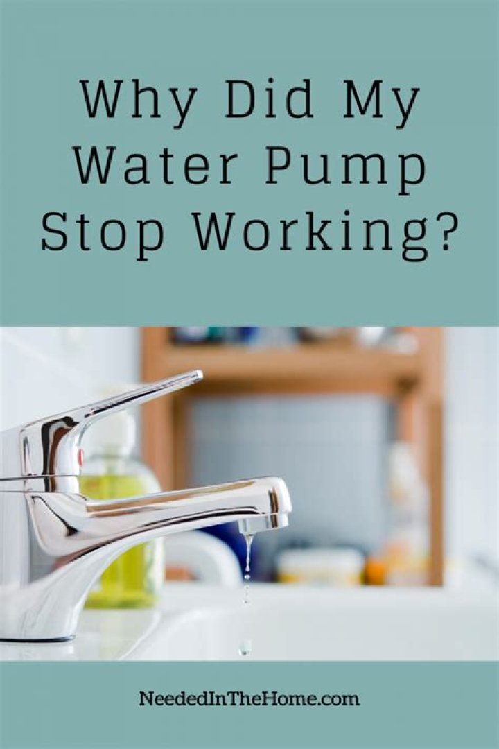 Why does my water pump stop and start?