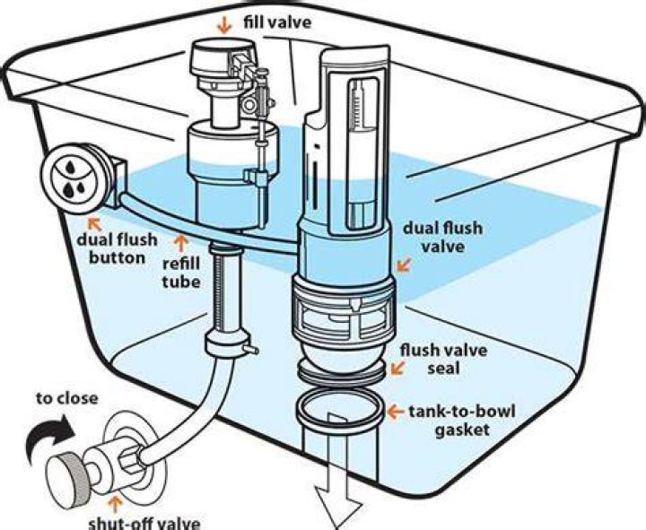 Why does the water stay in the tank when you flush the toilet?