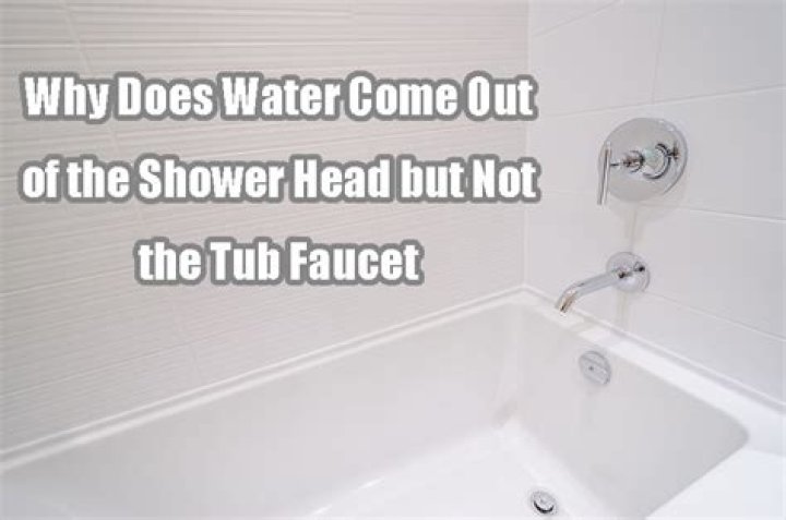 Why does water come out of tub faucet when shower is on?