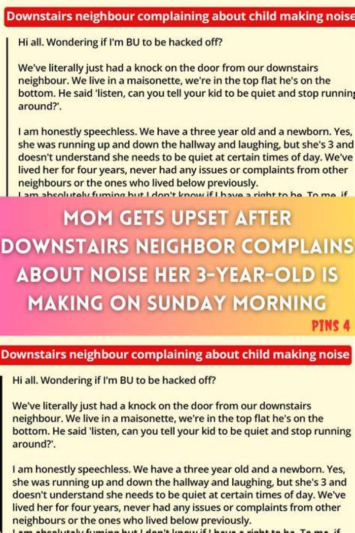 Why is my downstairs neighbor making a compliance issue?