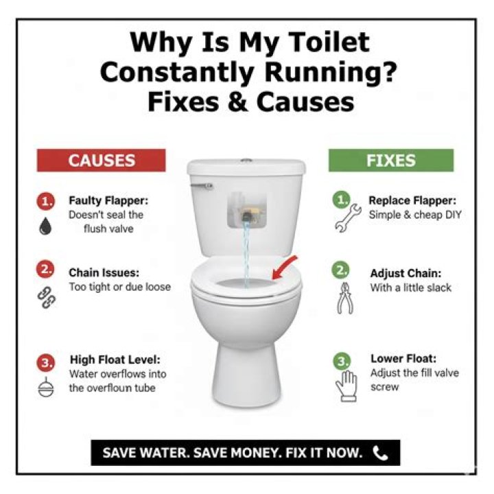 Why is my toilet running every 10 seconds?