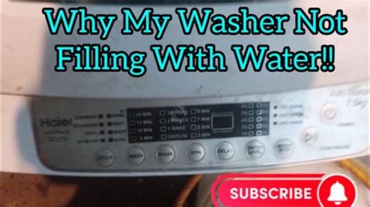 Why is my washer not filling up with enough water?