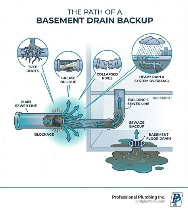 Why is poop backing up in my basement?