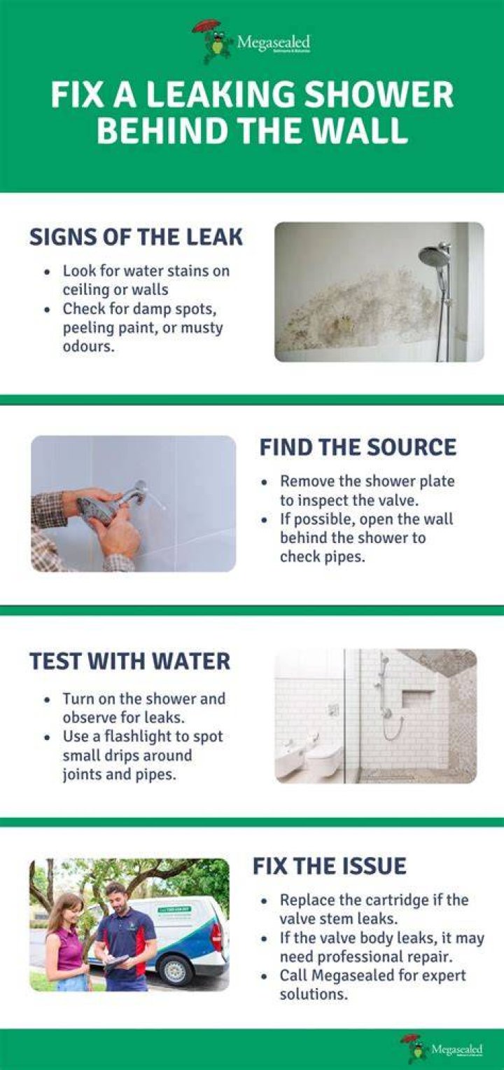 Why is the shower arm leaking behind the wall?