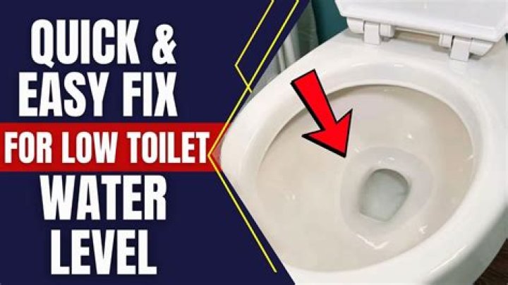 Why is the water in my toilet suddenly low?