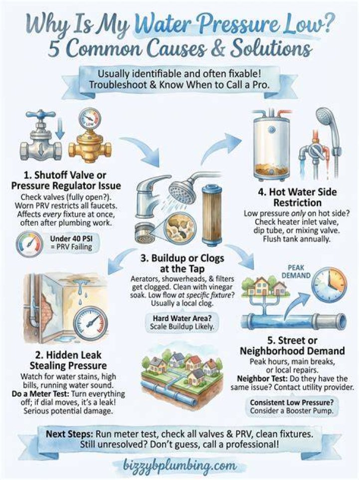 Why is the water pressure in my house low?