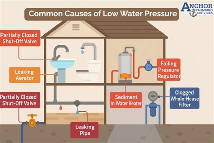 Why is the water pressure low in my whole house?