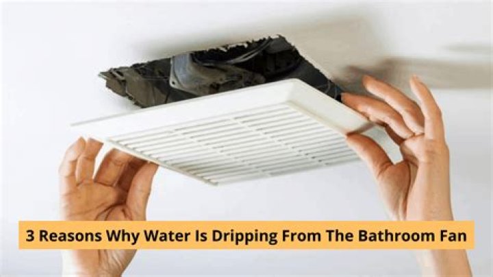 Why would a bathroom fan leak water?